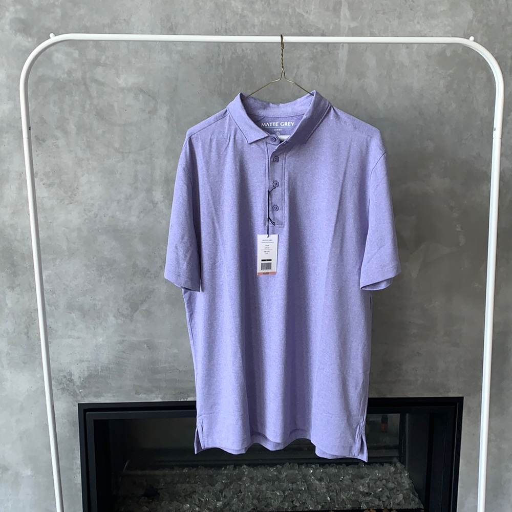 Matte Grey short sleeve polo